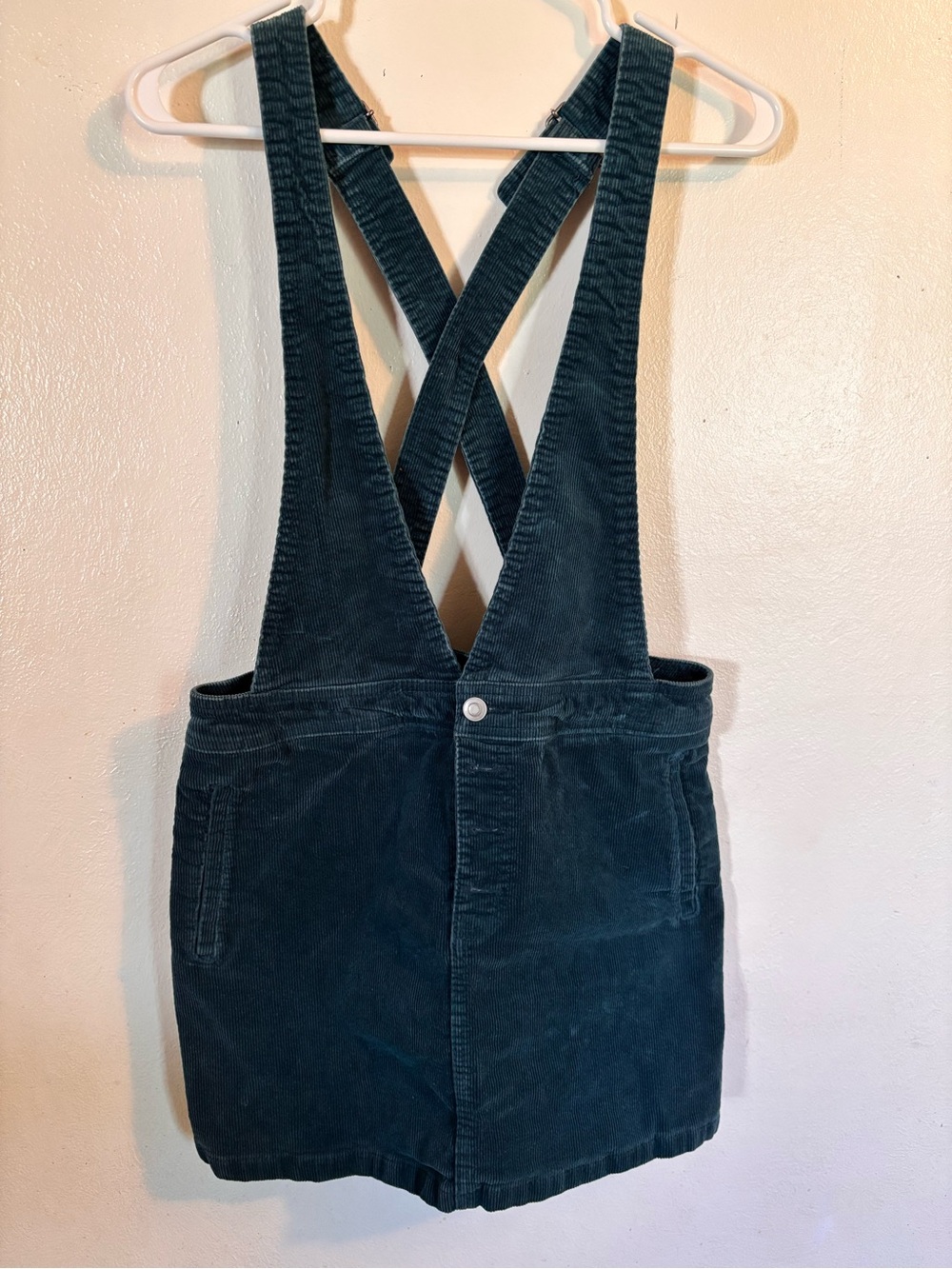 wild fable Teal Corduroy Pinafore with Cross Straps